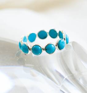 Handmade <b>Turquoise</b> <b>Ring</b> 925 Sterling Silver Gemstone Jewelry For Women Lightweight Minimal Everyday <b>Ring</b> - Product Image 3