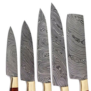 Ensemble de couteaux de cuisine décoratifs en acier Damas, couteaux de cuisine élégants avec un motif accrocheur pour une utilisation en cuisine - Product Image 5