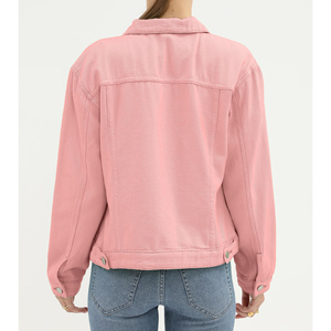 Denim Jacket Women's Eco-friendly Quick Dry & Breathable Cotton Blend WomenCasual Wear Denim Jacket Outing To Wear Custom Color - Product Image 2