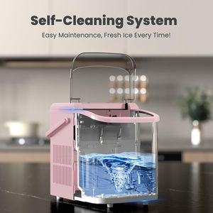 Portable Countertop <b>Ice</b> <b>Maker</b> with 26lbs/24H <b>Ice</b> Output 9 Bullet <b>Ice</b> Cubes in 6 Mins Self-Cleaning & Quiet Comp - Product Image 5