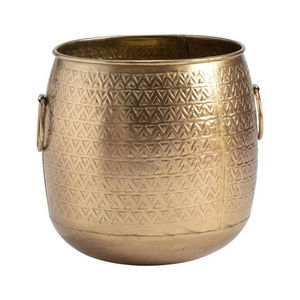 Jardinière en laiton finition patine verte pour jardin, patio, balcon, forme ronde décorative, jardinière artisanale - Product Image 4