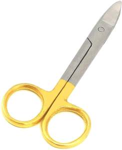 Tijeras Quirúrgicas para Cortar Alambre de Coronas Dentales, Fabricadas en Fábrica, 4.25 Pulgadas, Rectas, con Una Hoja Dentada, de Blush Surgical - Product Image 4