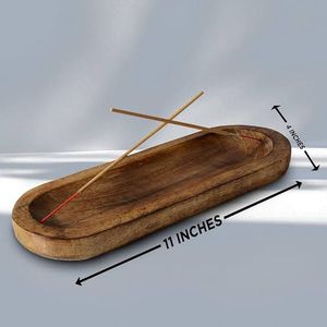 Classic Wooden <b>Incense</b> Burner <b>Stick</b> <b>Holder</b> For Home Temple Meditation Aromatherapy Natural Wood Handmade Decorative Gift - Product Image 2