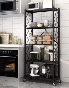Étagère de rangement pliable en métal OEM/ODM Vietnam – Organisateur multifonctionnel pour cuisine et salle de bain - Product Image 1
