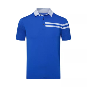 Polo de sport pour homme à manches courtes, coupe ajustée, séchage rapide, en maille, avec impression de motif logo personnalisé, écologique - Product Image 1
