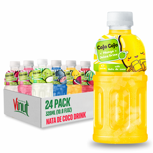 VINUT Private Label 330ml Bebida de jugo con sabor tropical con gelatina y Nata De Coco Muestra gratis disponible para alimentos para bebés al por mayor - Product Image 1