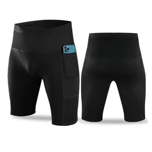 Shorts de sport personnalisés pour hommes, imprimés, à compression élastique, avec poche latérale, pour l'entraînement, le jogging et la course à pied - Product Image 4