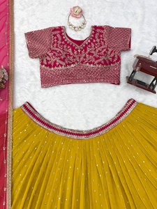 Ensemble Lehenga Choli avec dupatta, entièrement brodé, tenue traditionnelle indienne et pakistanaise pour mariage, robe longue pour femme - Product Image 5