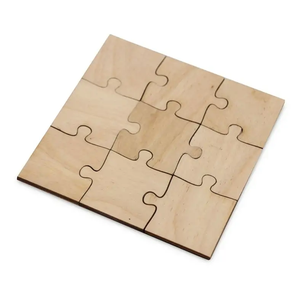 Reusable Custom Solid Wooden <b>Tea</b> <b>Coaster</b> Cup Mat Heat Insulation Thick Wooden Puzzle <b>Coaster</b> - Product Image 1