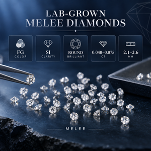 Diamants de laboratoire de qualité supérieure, non montés, 0,040-0,075 CT |   FG Color SI Clarity Round Brilliant 2.1-2.6 MM pour la fabrication de bijoux - Product Image 5