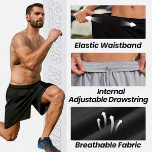 Shorts de sport décontractés pour hommes MMA, en stock, personnalisables, meilleur prix, en Spandex/Polyester respirant avec taille élastique – Nouveauté très demandée - Product Image 4