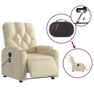 Sillón de Masaje Eléctrico Reclinable de Poliéster con Construcción de Madera Contrachapada y Metal - Product Image 5