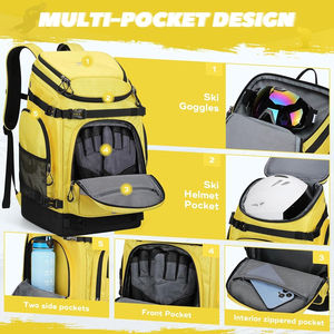 กระเป๋าใส่รองเท้าสเก็ตน้ำแข็งแบบใหม่ กระเป๋าใส่รองเท้าสโนว์บอร์ดสำหรับเล่นสกีกลางแจ้ง กระเป๋าใส่รองเท้าสโนว์บอร์ดสำหรับเดินทางทางอากาศ กระเป๋าเป้สะพายหลังใส่รองเท้าสกี - Product Image 2