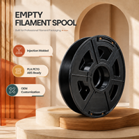 Bobine de filament d'imprimante 3D FDM en plastique vide moulée par injection, réutilisable, 200 mm, personnalisée, directement de l'usine, pour PLA, PETG, ABS
