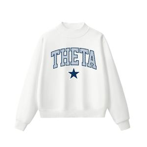 Sudadera con cuello redondo estampada para mujer, de algodón blanco, informal, para otoño, corte regular - Product Image 1