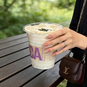Vasos Desechables de Plástico PET de Pared Simple con Logotipo Personalizado, 98 mm de Diámetro, para Café y Té con Leche, con Tapas, 12oz/16oz, para Bebidas Frías para Llevar - Product Image 2