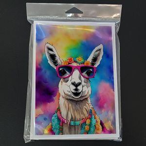 Whimsical A7 Tamaño 5x7 Nuevo Hippie Animal Llama Tarjetas de notas en blanco Paquete de 8 con sobres Tarjetas de felicitación - Product Image 3