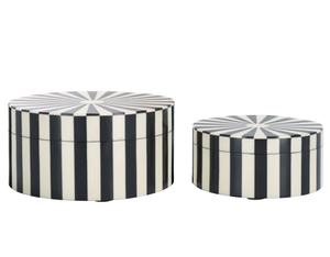 Boîte décorative en résine incrustée, style nordique moderne, pour rangement polyvalent de bagues, boucles d'oreilles, salle de bain, salon - Product Image 1