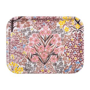 Bandeja Rectangular de Esmalte Personalizada y Duradera, Plato de Almacenamiento Metálico Multiusos, Bandeja de Servicio con Diseño Floral Colorido para Restaurante - Product Image 3