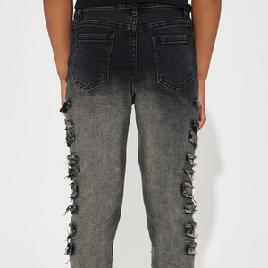 Straight Fit <b>Denim</b> Pants Soft Washed Stretchable <b>Material</b> With Customizable Logo Designing / Stylish Designing With Cheap Rate - Product Image 6