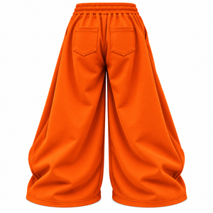 Shorts de survêtement amples pour homme de haute qualité - Tissu polaire polyester/coton, taille élastique, poches, coupe large, couleur unie - Product Image 2