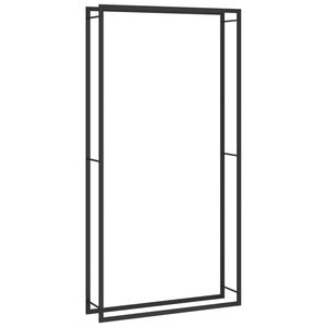 Rack per legna da ardere in acciaio nero opaco 43.3 "x 11" x 84.3 "per lo stoccaggio - Product Image 2