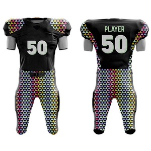 Maillots de football américain personnalisés pour hommes, style streetwear et sportswear, coupe ample, col en V, imprimé numérique sur polyester - Product Image 1
