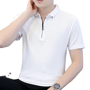 Polo d'été décontracté de couleur unie pour hommes 100% toile de polyester 2025 Street Style Slim-Fit Sports de plein air Parfait! - Product Image 3