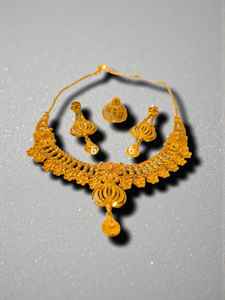 Ensemble de bijoux AWAIS HOUSE pour femmes africaines, plaqué or 6 grammes, collier et bracelet Hiphop Infinity Diamond, pour mariage et fête - Product Image 2