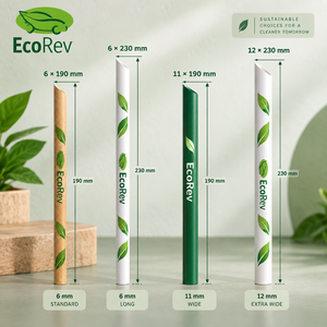 Pajitas Individuales para Beber Jugo, en Empaque de Papel Limpio, Blancas, Biodegradables, Ecológicas, de PLA - Product Image 4