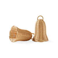Neues Design Glocken Rattan Weihnachts baum Dekorationen Luxus Noel hängende Ornamente Großhandel Feiertage Dekor