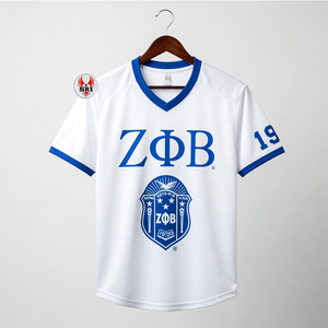 High Quality Zeta Phi Beta Sorority Custom Sublimated Women's <b>Baseball</b> Jersey Greek Uniforms Twill Embroidery Team Name Number - Product Image 5
