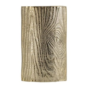 Satin Finish Modern Brass Tabletop <b>Vase</b> Handmade With Ribbed Texture <b>Gold</b> Finish 12.5 In Height 8 In Width Decorative Art Piece - Product Image 4