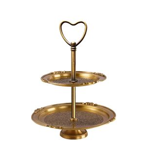 Bandeja Redonda de Metal de 2 Niveles con Diseño Moderno Personalizado, Acabado Pulido, Apta para Lavavajillas, para Hogar, Cocina, Fiestas y Cenas - Product Image 3