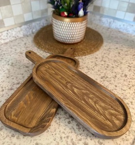 Plateau en bois artisanal de fabrication indienne, parfait pour la présentation des aliments et les cadeaux, disponible au prix d'usine - Product Image 5