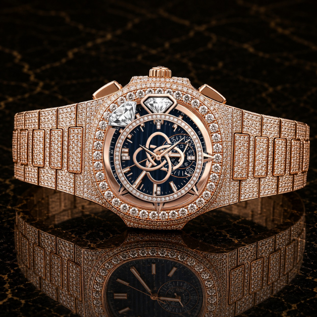 Premium Luxury Moissanite Diamond Bracelet Watch Men Full Stone Setting Watch