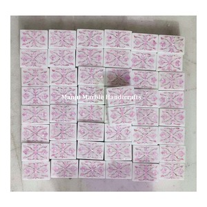 Caja de incrustaciones de mármol blanco puro limpio con diseño de la mejor colección Premium con uso de Material de nácar para almacenamiento de joyas artículo de regalo - Product Image 1