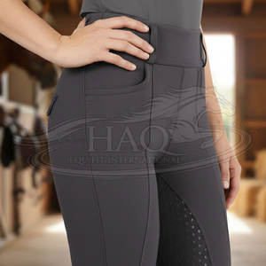 Leggings d'équitation professionnels en silicone avec grip pour la compétition, confortables, extensibles et à taille ajustée pour une tenue sécurisée. - Product Image 2