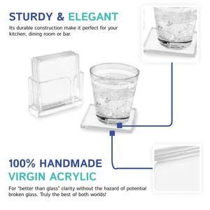 แผ่นรองแก้วอะคริลิคออกแบบเองสำหรับของขวัญและสร้างแบรนด์ - Product Image 4