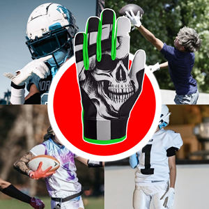 Skull Pattern Outdoor Sports Gloves Non-Slip Screen Printing Design for Football Use - Product Image 5