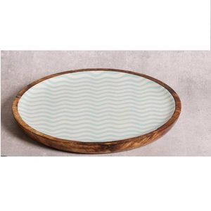 Nuevo Plato Decorativo de Madera de Mango para Servir Comida, Apto para Uso en Restaurantes, con Adhesivo de Madera Esmaltada - Product Image 2