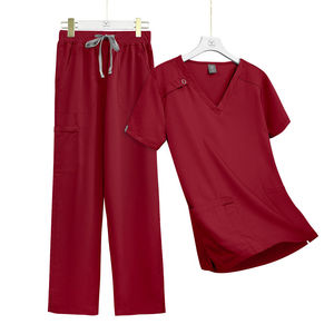 Ensembles de blouses médicales ZULARI IMPEX en gros, col en V, unisexe, pour usage hospitalier, en tissu tricoté Spandex, manches courtes, détection d'aiguilles - Product Image 6
