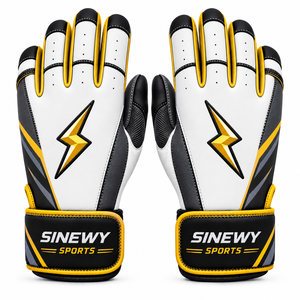 Gants de frappe SINEWY en cuir PU bleu, respirants, écologiques, séchage rapide, fermeture auto-agrippante, unisexe, pour entraînement adulte - Product Image 2