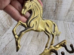 Horse Shape Gold Brass <b>Key</b> Holder <b>Wall</b> Mounted <b>Hook</b> Organizer For Door Side Daily Use Essentials And Home Car <b>Keys</b> Use - Product Image 6