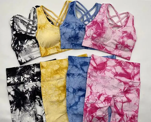 Ensemble de yoga 4 pièces sur mesure, respirant, grande taille, avec logo frontal, pour femme, écologique, séchage rapide, sans couture, pour le fitness et le yoga - Product Image 6