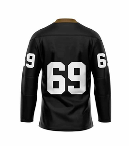 เสื้อฮอกกี้น้ำแข็งคุณภาพสูงสำหรับทุกเพศ ระบายอากาศได้ดี กันน้ำ เป็นมิตรกับสิ่งแวดล้อม รับผลิตตามแบบ OEM บริการพิมพ์ลายทีม แห้งเร็ว - Product Image 4