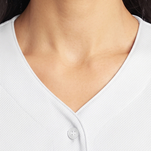 High Quality Women Baseball Shirt Short Sleeve Women Mesh <b>Down</b> Button Baseball Jerseys Custom Logo Team Baseball Shirt - Product Image 5