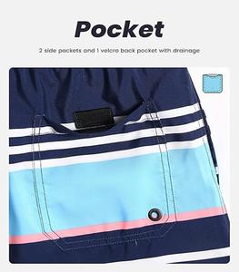 Shorts de bain pour hommes de haute qualité, durables, à cordon élastique, séchage rapide, classiques, longueur genou, couleur personnalisée - Product Image 5