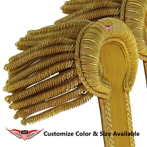 Epaulettes de Hombro de Seda Roja de Alta Calidad con Flecos para Banda de Marcha, Epaulettes Francesas Napoleónicas, Placa de Hombro Ecológica - Product Image 3