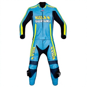 Combinaison de moto Rizla Zuzuki en cuir de vachette/canguro 1 pièce pour course/entraînement, combinaison de moto/Motocross pour motard de niveau - Product Image 1
